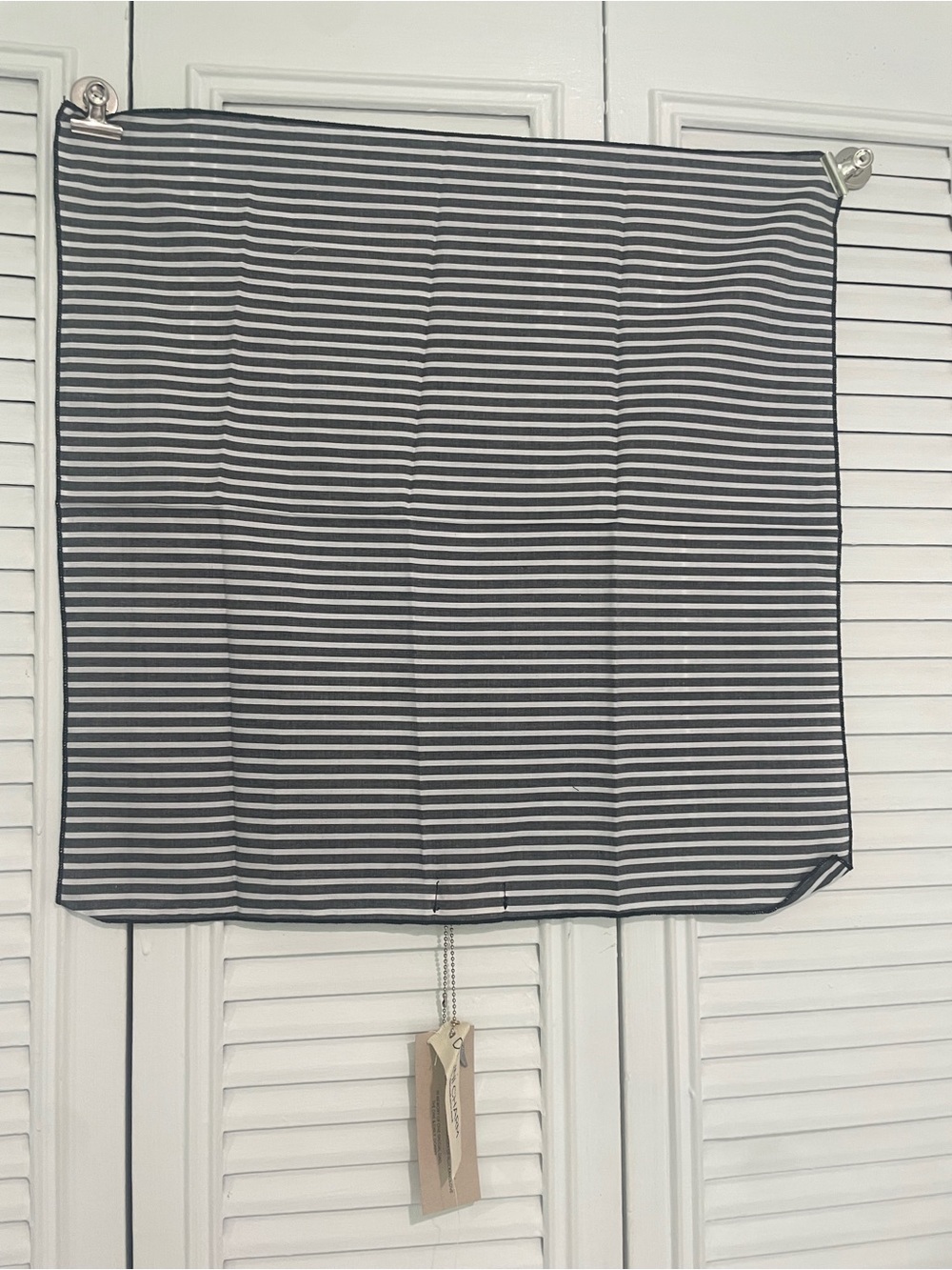 Women's Black and White Striped Scarf Wrap